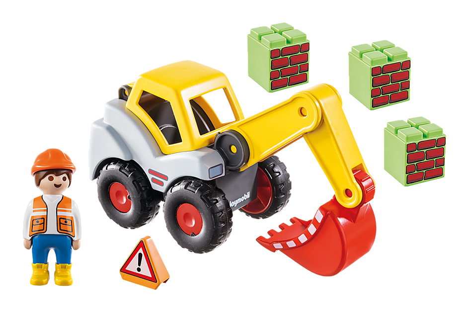 Playmobil 1.2.3 Shovel Excavator