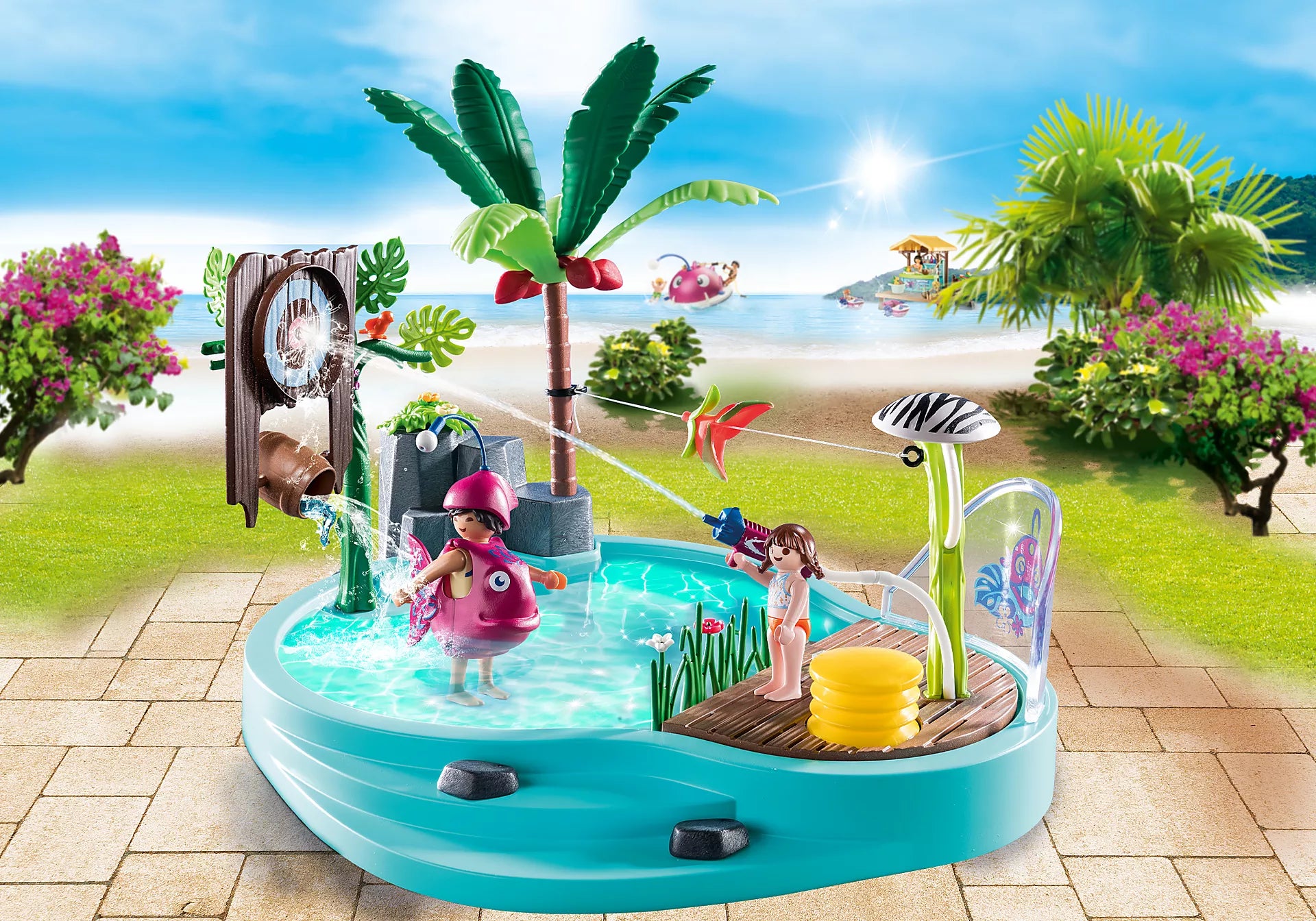 Playmobil swimming online pool with shower