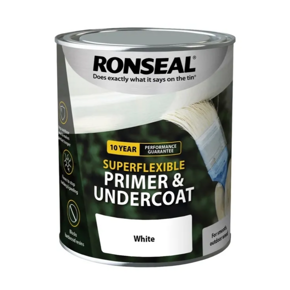 Ronseal Superflexible Wood Primer & Undercoat 750ml White