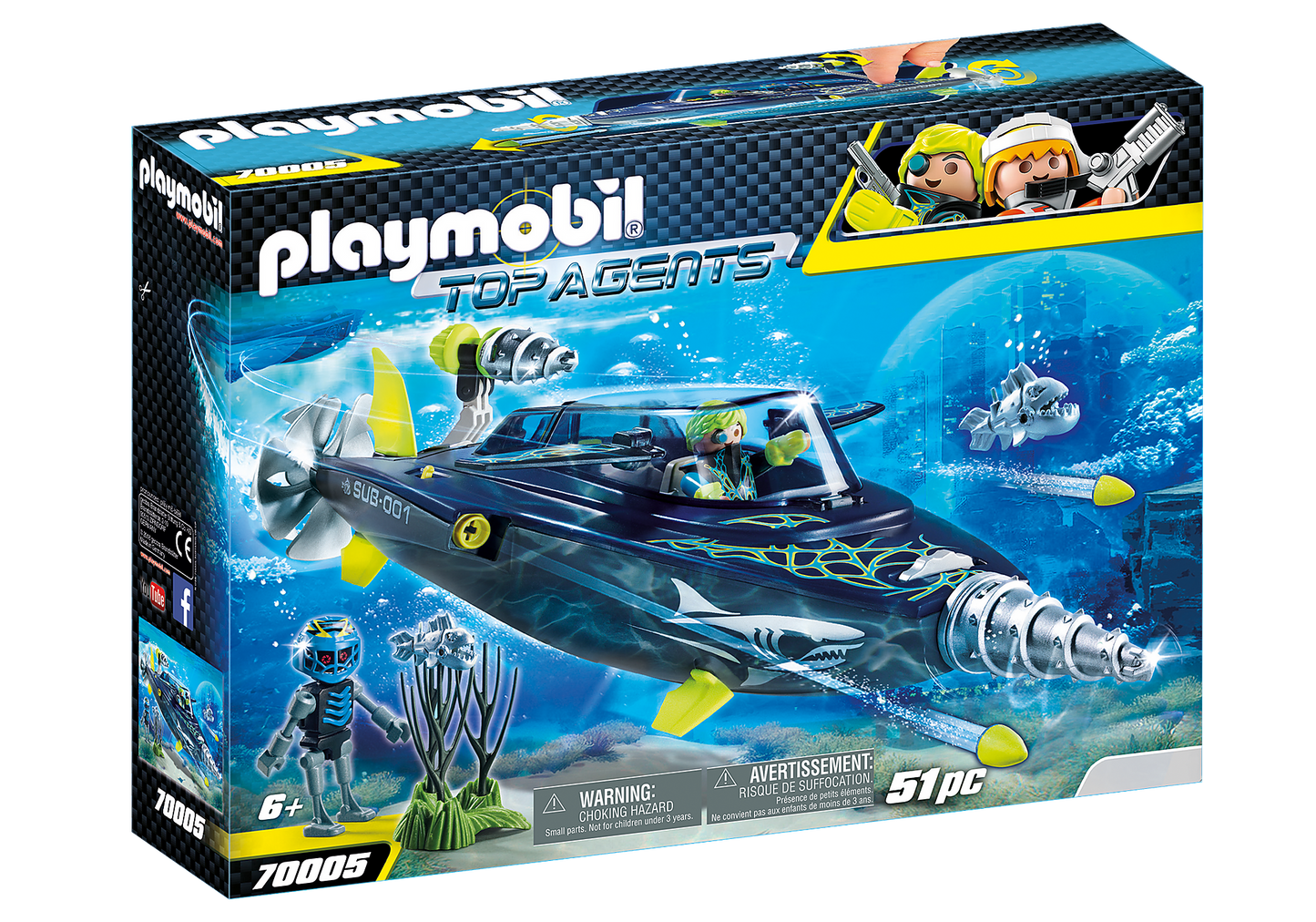 Playmobil Top Agents TEAM S.H.A.R.K. Drill Destroyer