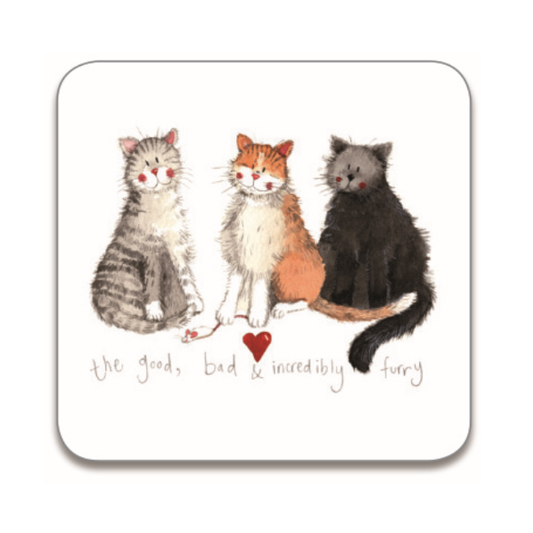 Alex Clark Good/Bad Furry Coaster