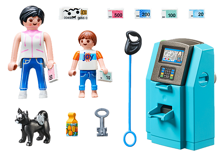 Playmobil Tourists with ATM