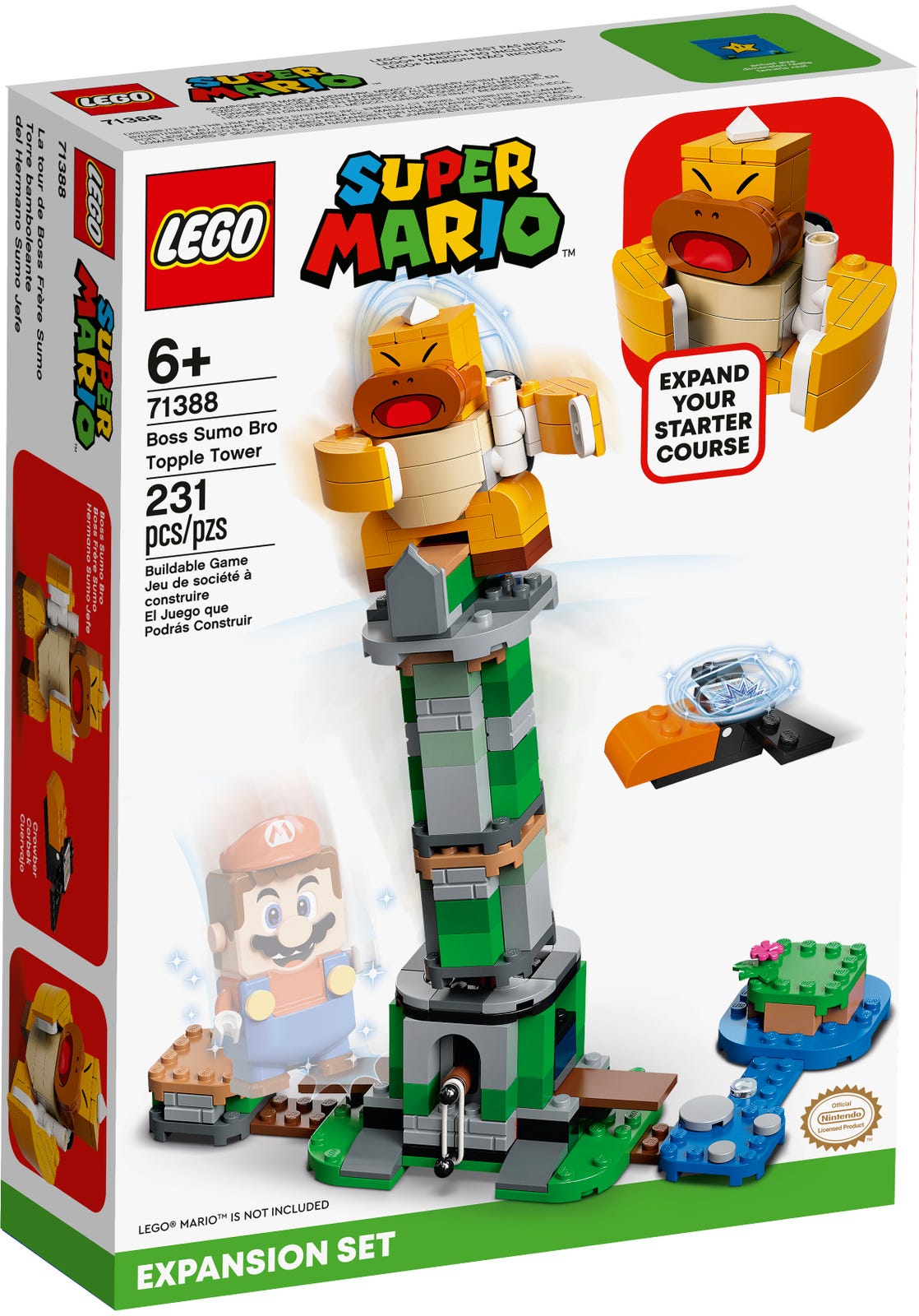 Lego Super Mario Boss Sumo Bro Topple Tower Expansion Set 71388