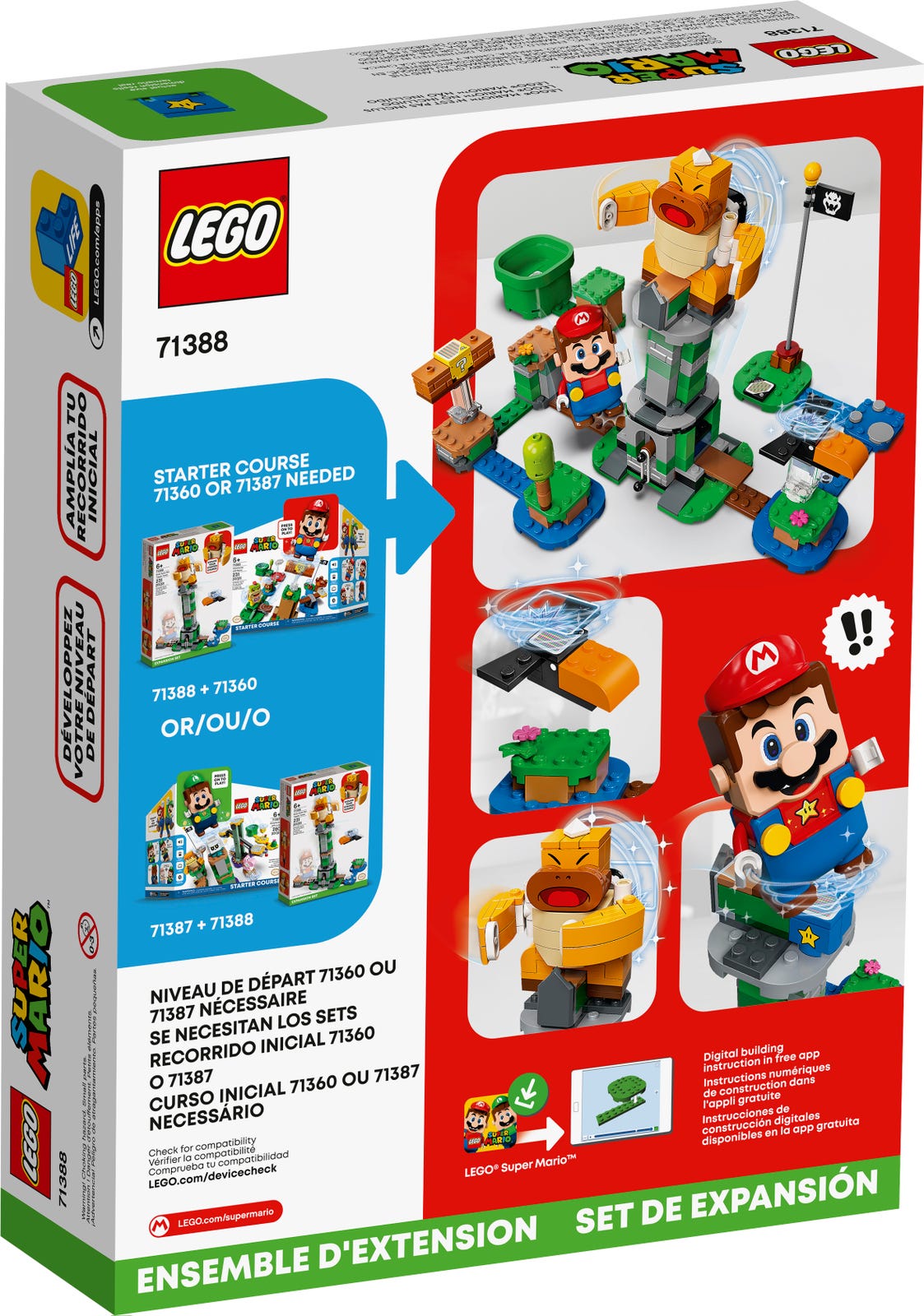 Lego Super Mario Boss Sumo Bro Topple Tower Expansion Set 71388