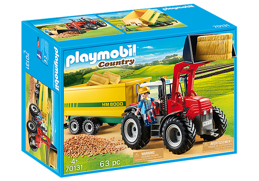 Playmobil Country Tractor with Feed Trailer