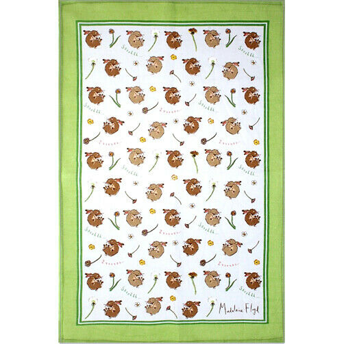Torchon En Lin 100% 'Cats Arrived' - Ulster Weavers - 48 X 74 Cm - Lavable En Machine