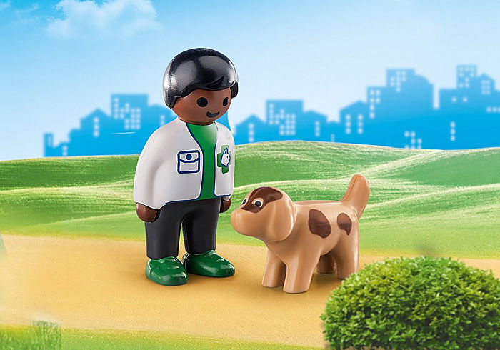 Playmobil 1.2.3 Vet with Dog