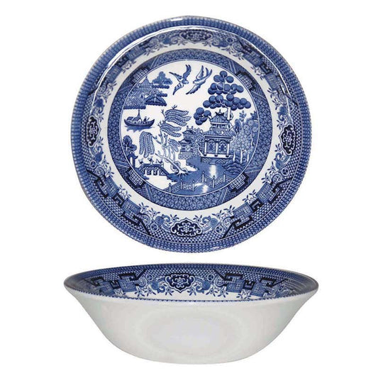 Queens by Churchill Blue Willow Oatmeal Bowl