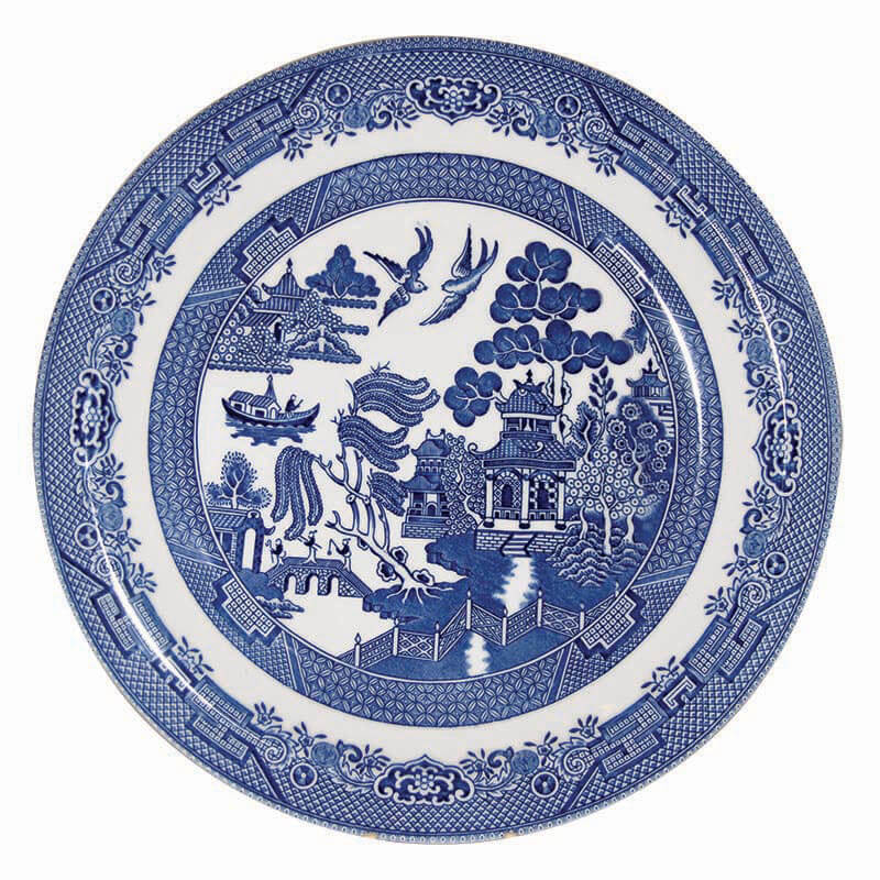 Queens by Churchill Blue Willow Dinner Plate