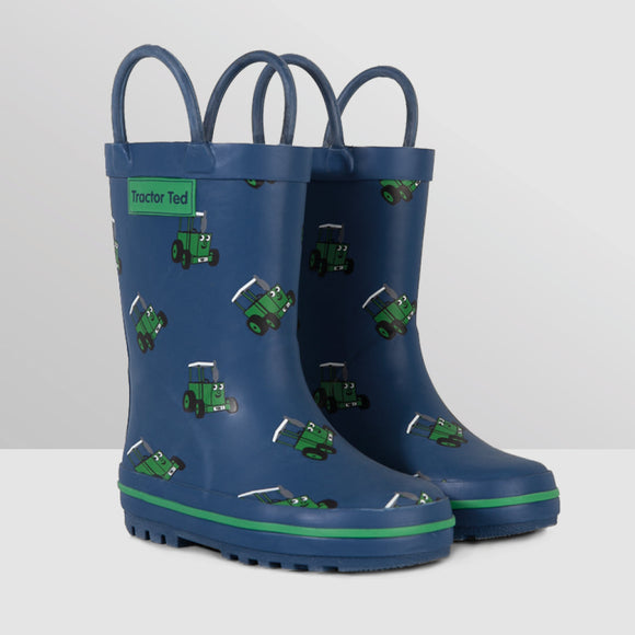 Tractor Ted Navy Welly Boot