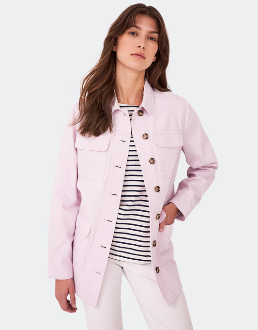 Crew Clothing Denim Jacket - Pink Snow