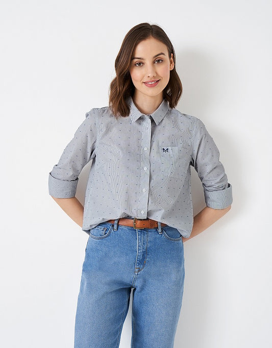 Crew Clothing Meryl Shirt - White Blue
