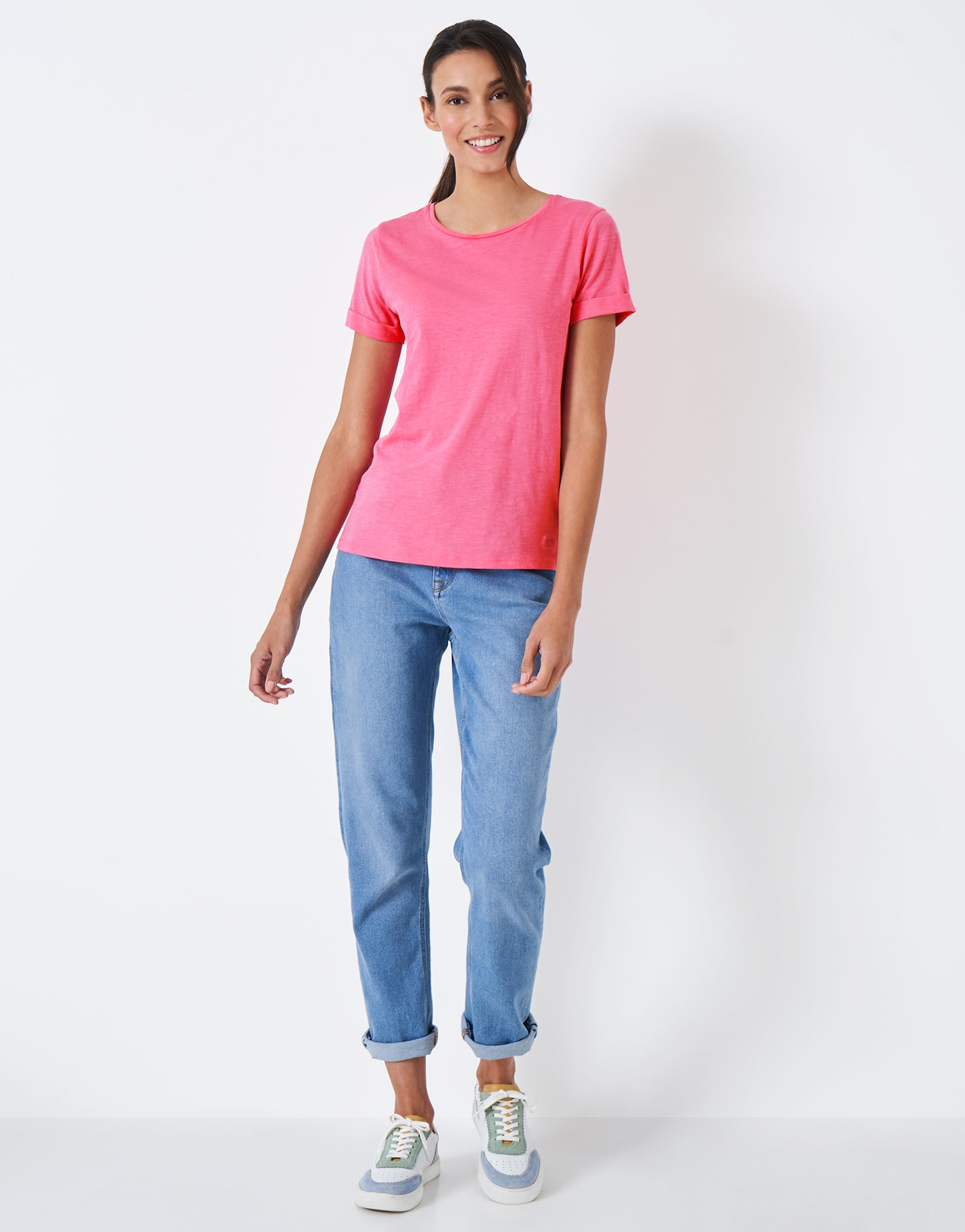 Crew Clothing Perfect Crew Neck Slub T-Shirt