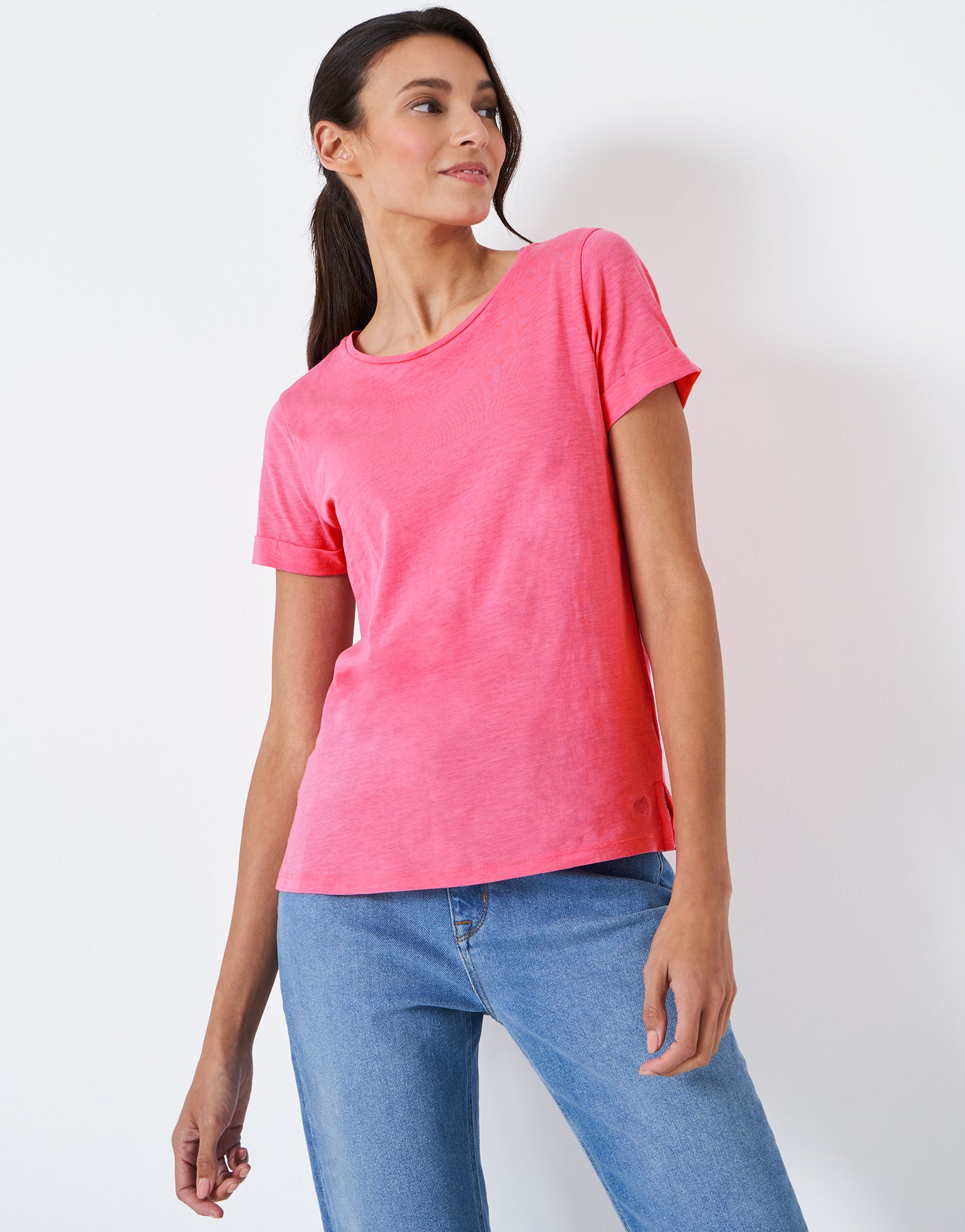 Crew Clothing Perfect Crew Neck Slub T-Shirt