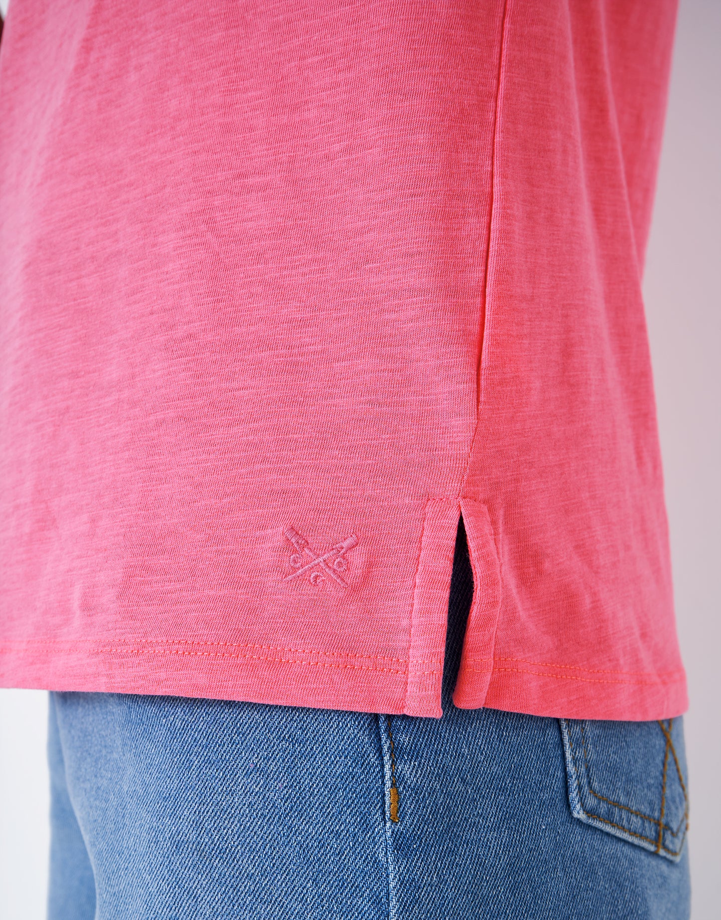 Crew Clothing Perfect Crew Neck Slub T-Shirt