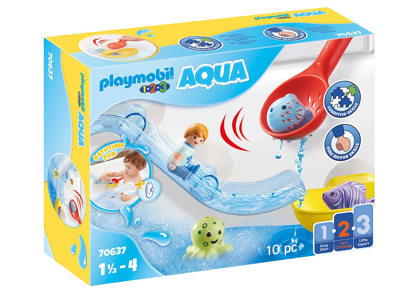 Playmobil 1.2.3 Water Slide with Sea Animals 70637