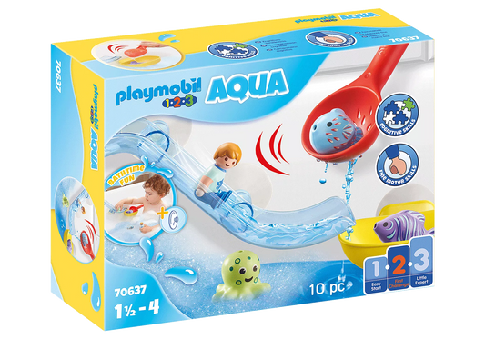 Playmobil 1.2.3 Water Slide with Sea Animals 70637