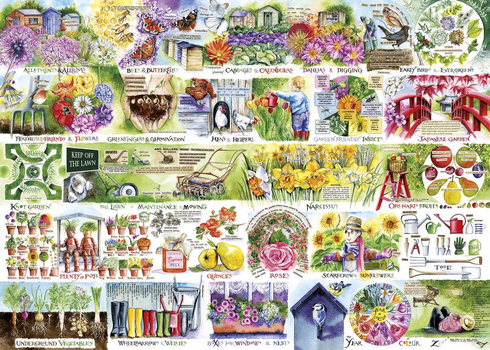 Gibsons Wheelbarrows & Wellies 1000 Piece Jigsaw