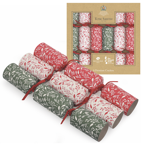 Tom Smith Premium Christmas Crackers White Red & Green 6-Pack