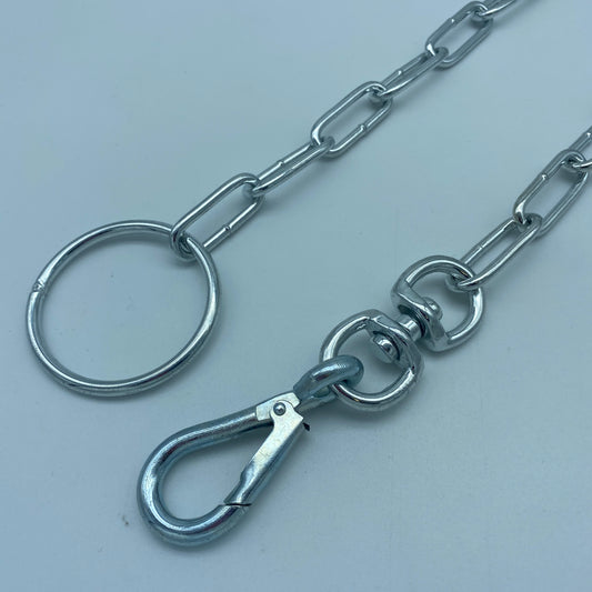 Welded Straight Link Goat Tie Out Chain - Zinc Plated