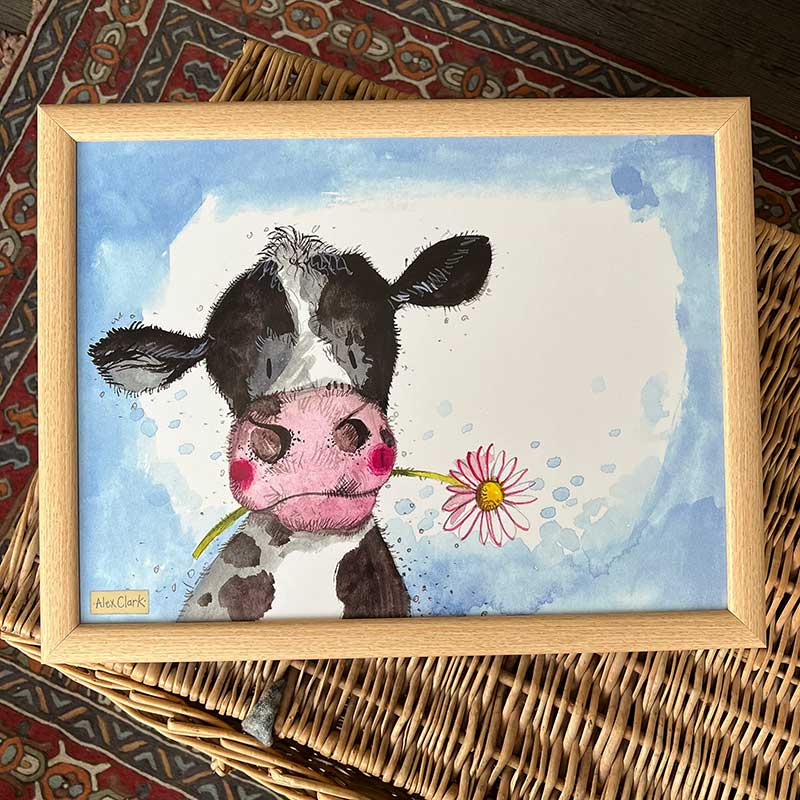 Alex Clark Cow and Daisy Lap Tray