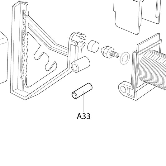 Fisher Alvin A33 Fulcrum Pin for A68 Drinker