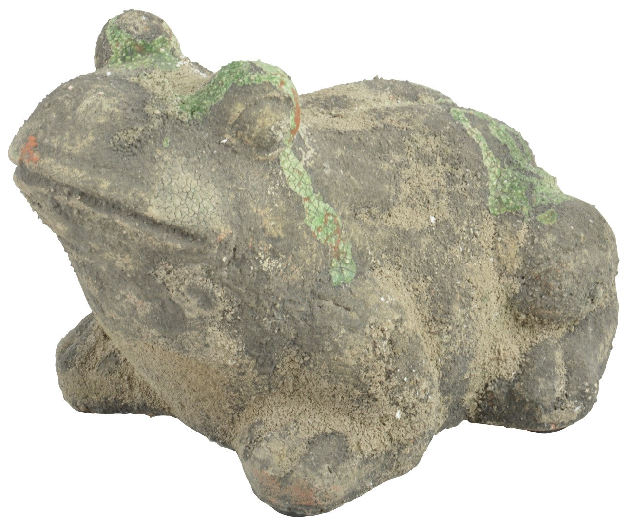 Fallen Fruits Aged Terracotta Frog Stone Sculpture