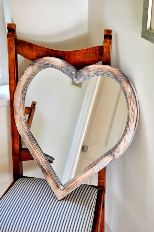 Honey & Wild Heart Shaped Mirror 49x52cm