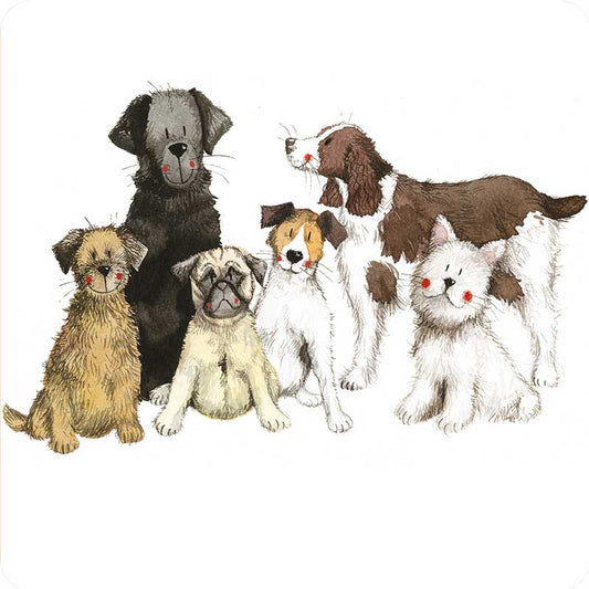 Alex Clark Dogs Together Coaster