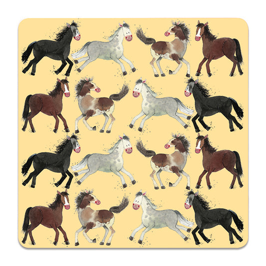 Alex Clark Mixed Horses Coaster