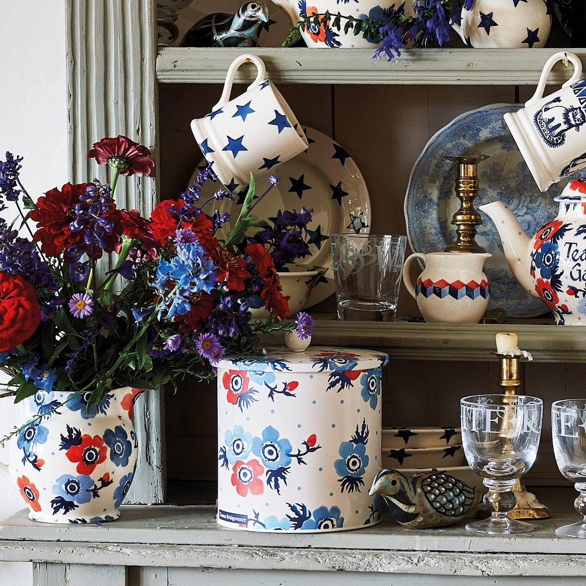 Emma Bridgewater Anemone Tin Biscuit Barrel