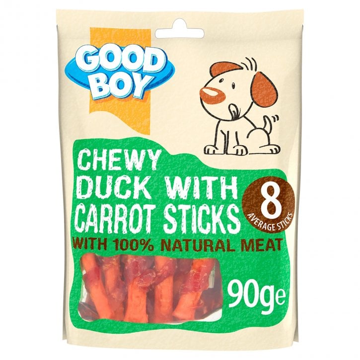 Good Boy Dog Chewy Duck with Carrot Sticks