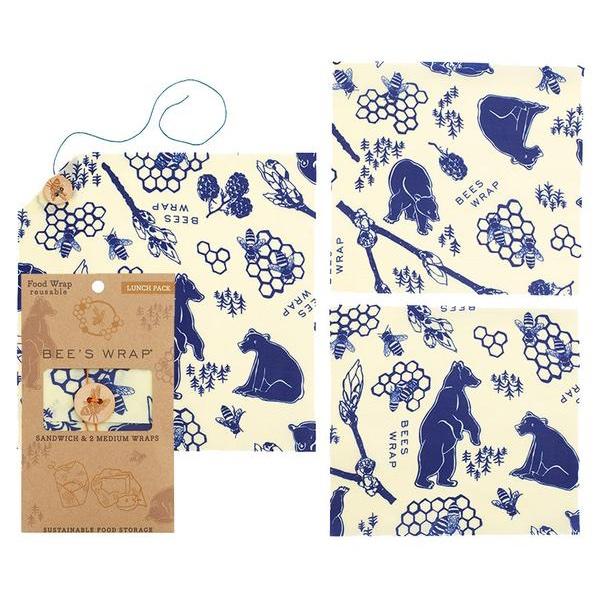 Bees Wrap Lunch Pack Bees & Bears Print