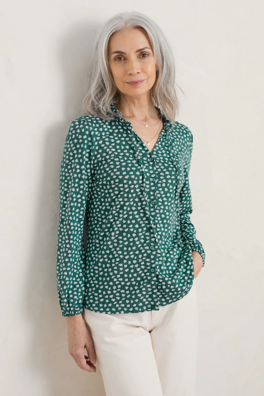 Seasalt Zelah Shirt with Frilled Collar