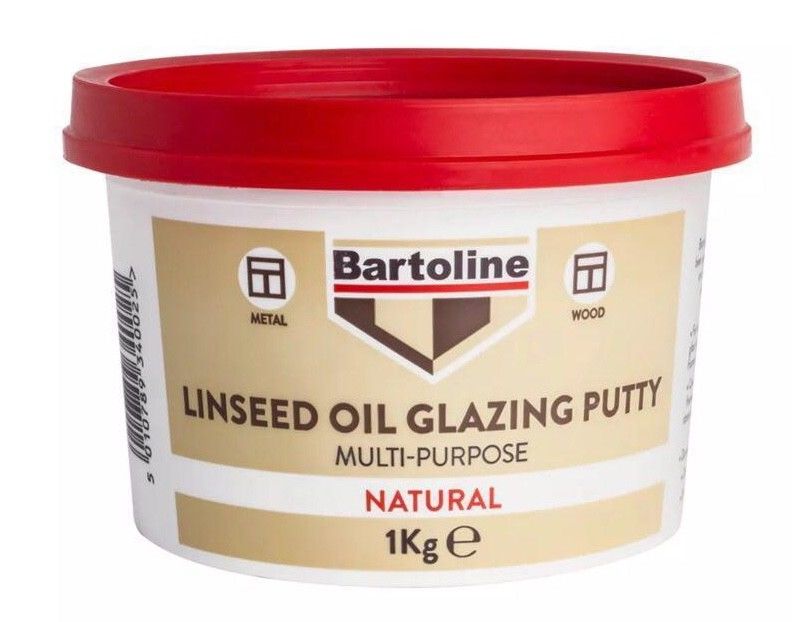 Bartoline Linseed Oil Glazing Putty Multi-Purpose Natural 1Kg