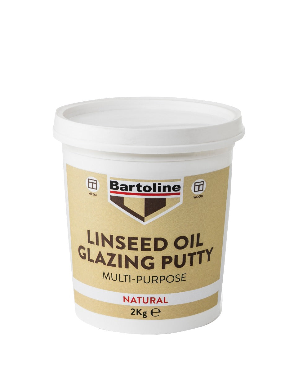 Bartoline Linseed Oil Glazing Putty Multi-Purpose Natural 2kg