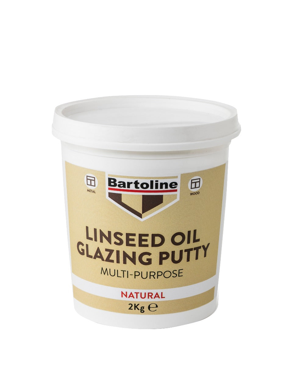 Bartoline Linseed Oil Glazing Putty MultiPurpose Natural 2kg Sam