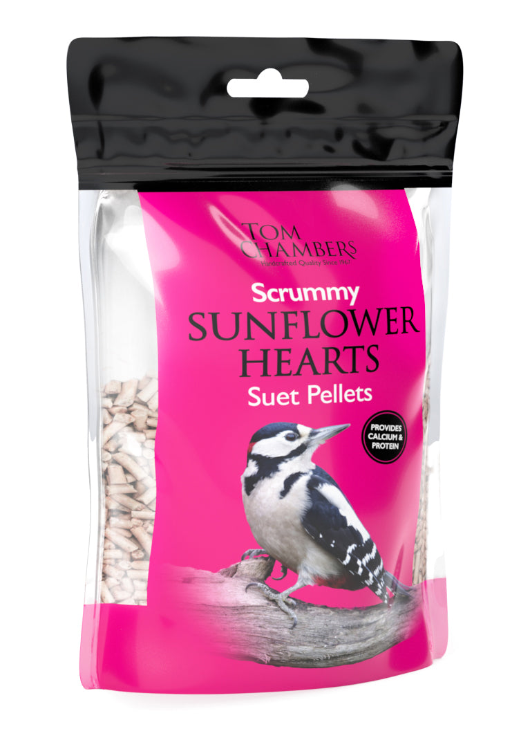 Tom Chambers Scrummy Sunflower Hearts Suet Pellets 900g
