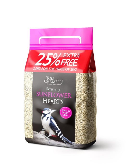 Tom Chambers Scrummy Sunflower Hearts 2.5kg