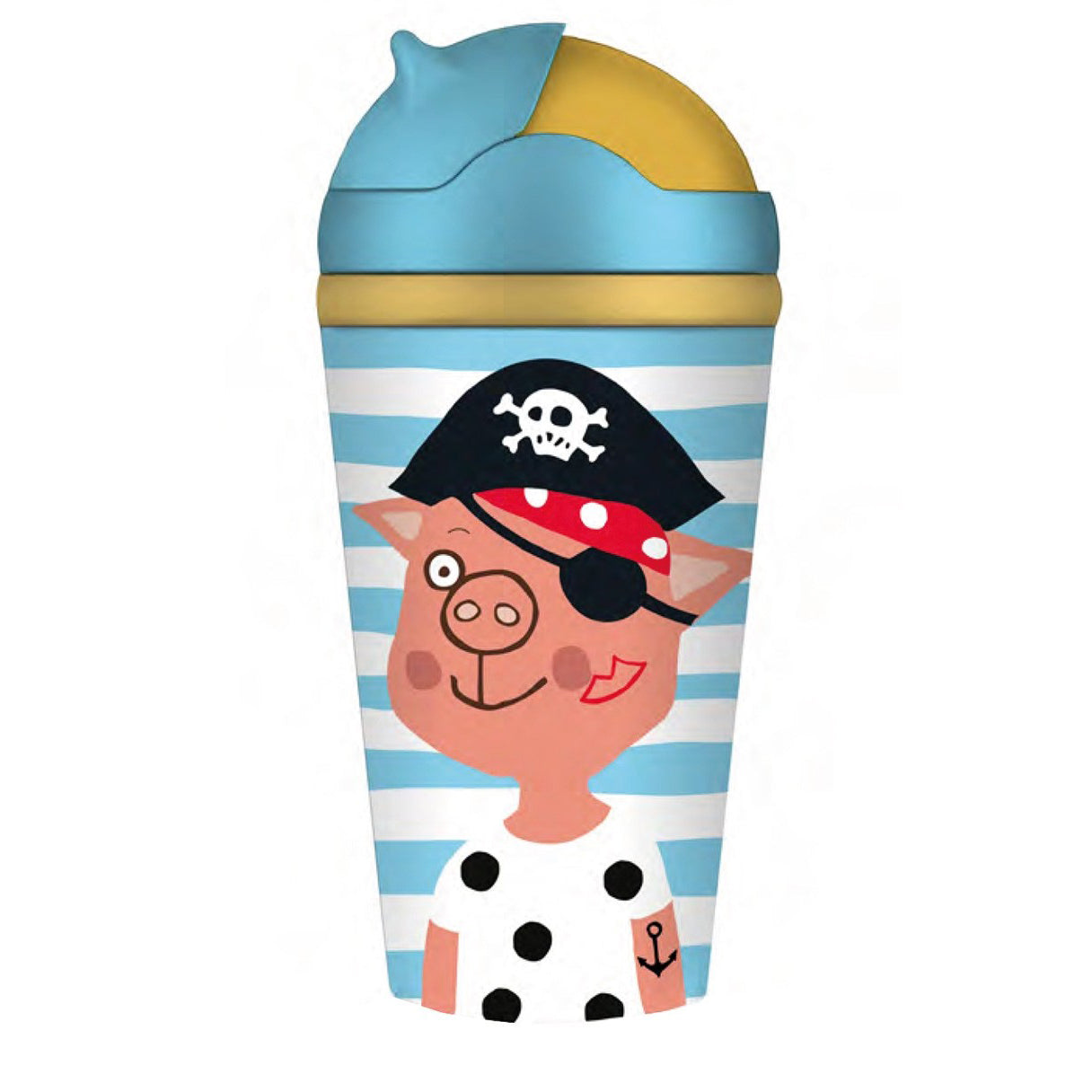 Blue Eyed Sun BambooCup Children's Reusable Beaker Pocomo Pirate 300ml