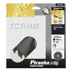 Black & Decker X13120 170mm X 16mm X 12t Rip Cut Circular Saw Blade