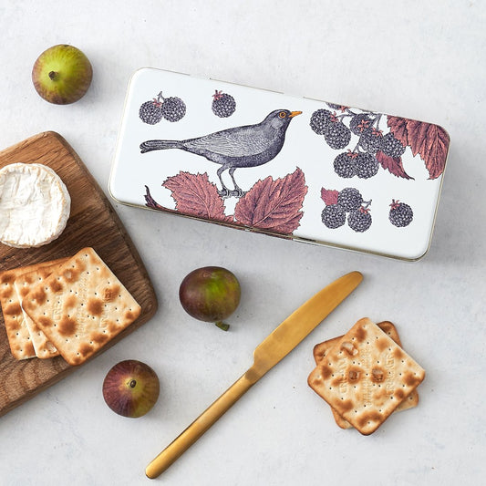 Thornback & Peel Blackbird & Bramble Long Rectangle Tin