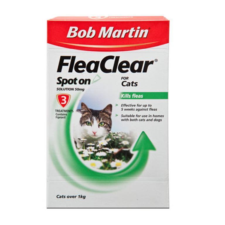 Bob Martin FleaClear Spot On Solution for Cats 50mg