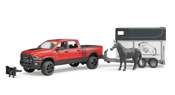 Bruder RAM 2500 Power Wagon with Horse Trailer & 1 Horse