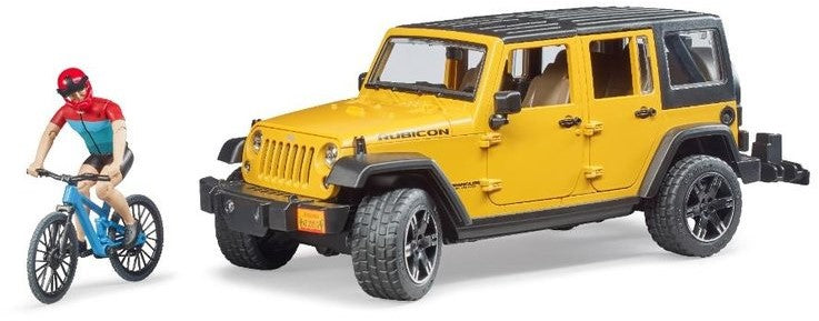 Bruder Jeep Wrangler Rubicon with Cyclist & Bike