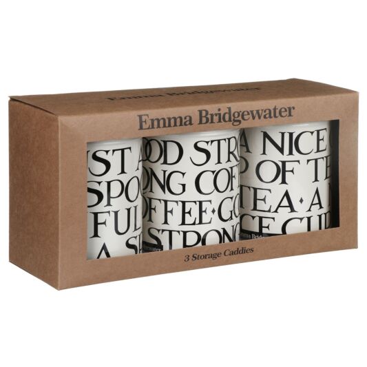 Emma Bridgewater Black Toast Set 3 Caddies