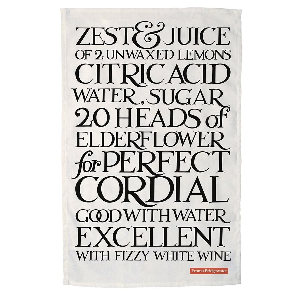 Emma Bridgewater Black Toast Perfect Cordial Tea Towel
