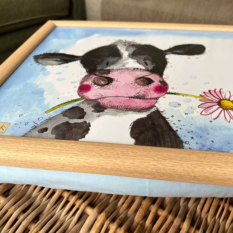 Alex Clark Cow and Daisy Lap Tray
