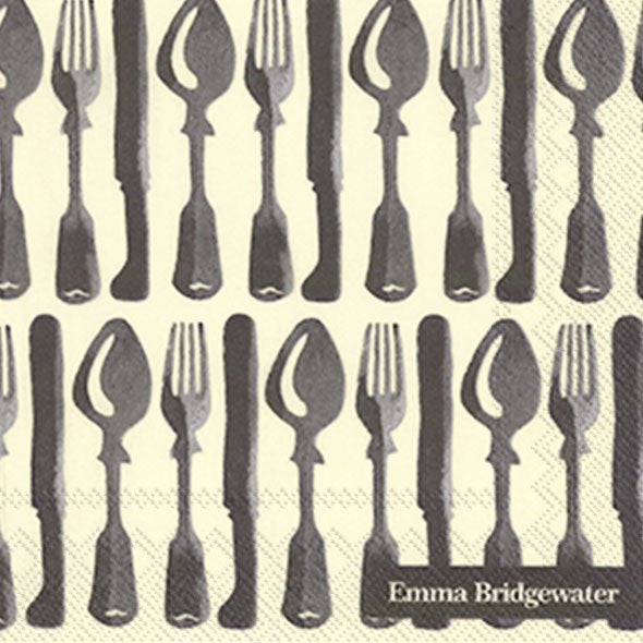Emma Bridgewater Black Toast Knives & Forks Cocktail Napkins
