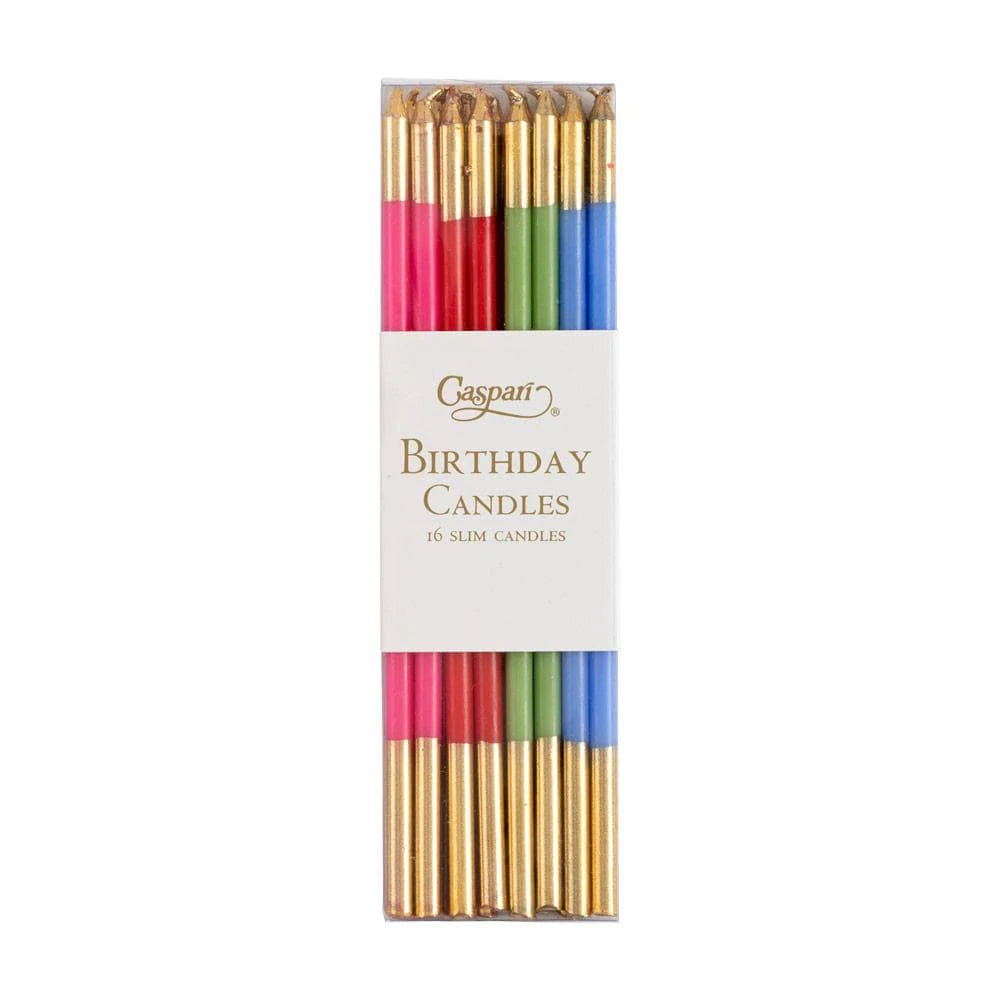 Caspari Slim Birthday Candles 16-Pack